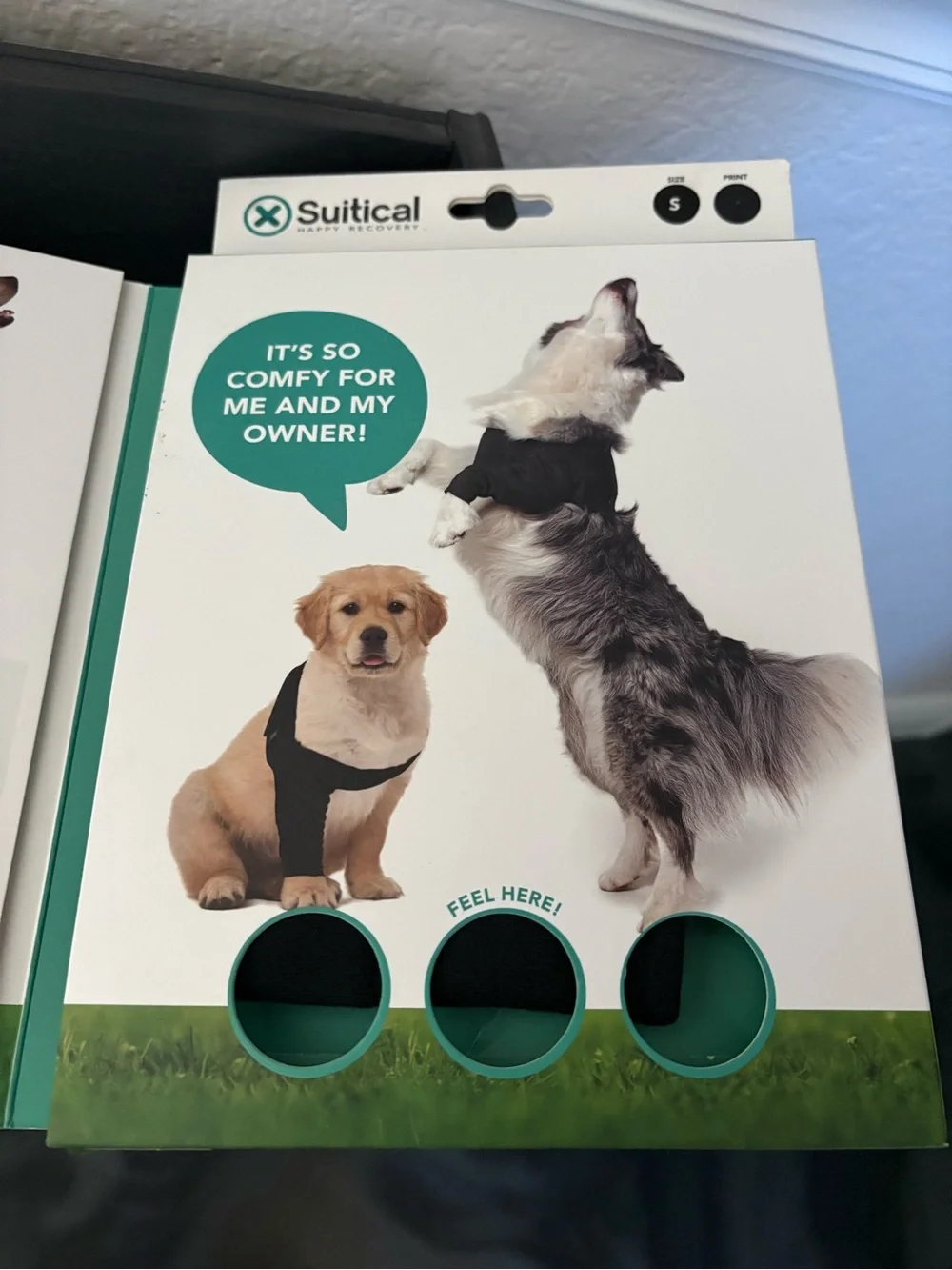 Suitical Recovery Sleeve for Dogs, Black, Small Hot Spots Surgery Injury Shield